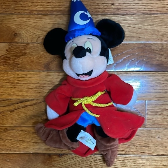WALT DISNEY WORLD  Sorcerer Mickey Bean Bag Doll  Original Tag Vintage Fantasmic - Picture 4 of 11